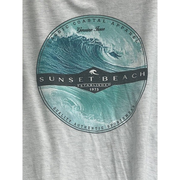 Prairie Mountain Mens Long Sleeve Classic Coastal Sunset Beach Size Large Shirt - Picture 2 of 7